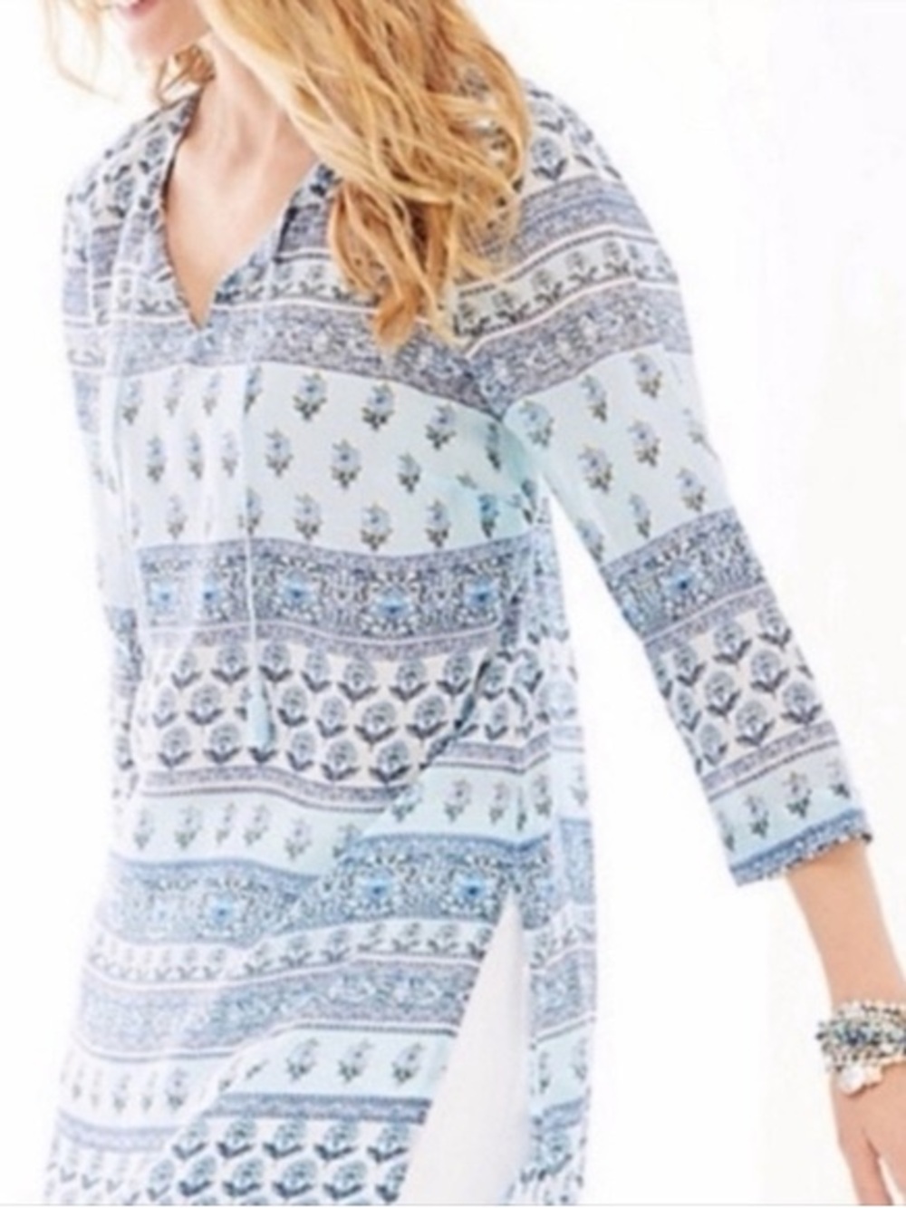 J.Jill Coastal Grandma Lyocell Floral
Cottagecore Tunic Cover Up Summer Light